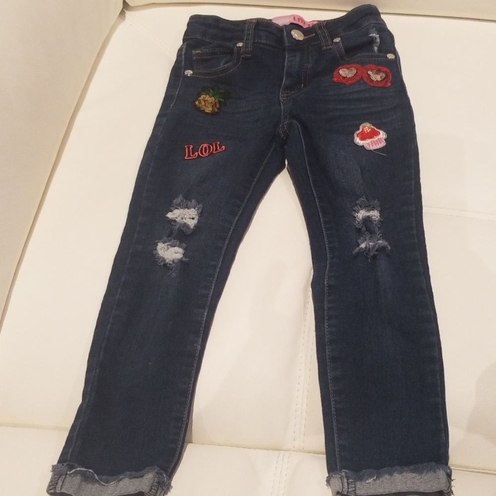 Girls Patch Jeans
